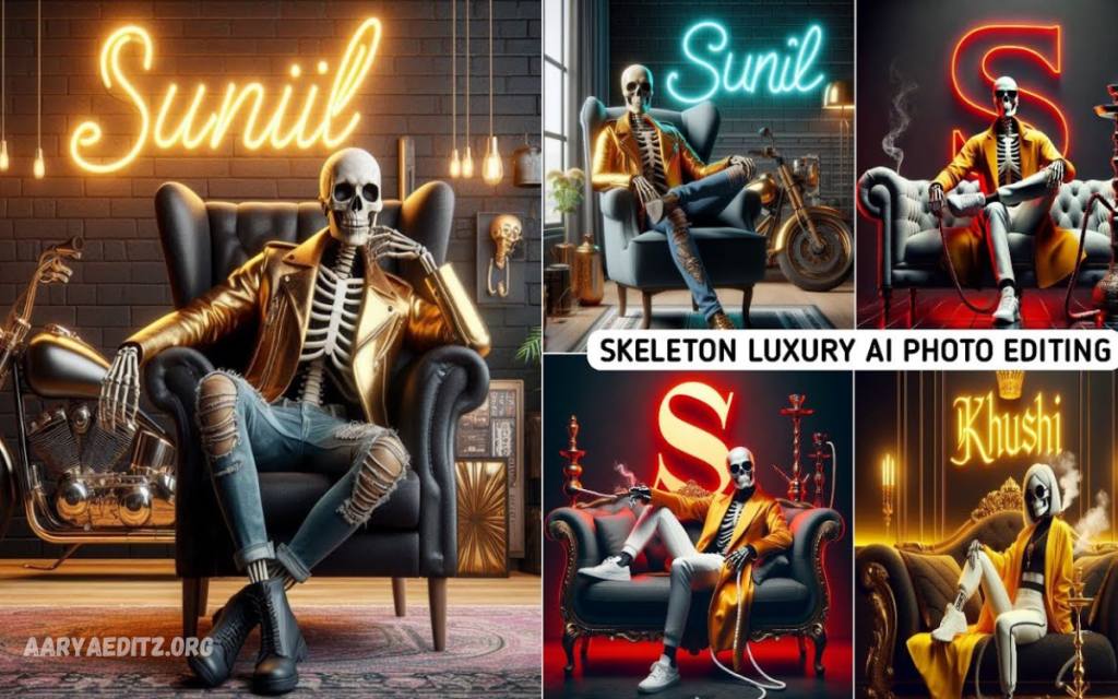 Skeleton Luxury Name Ai Photo Editing Prompt