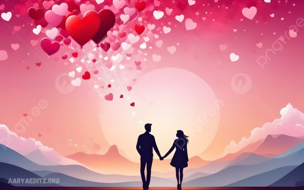 Romantic Love Poster Editing with Soft Green Background